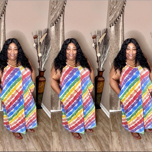 Rainbow Maxi Dress - Picture 2 of 6